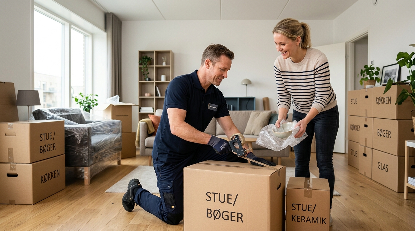 Bestil fuld pakkeservice til din næste store privatflytning her – og gør flytningen til en leg